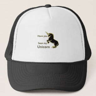 Gorra De Camionero Inicornio de cuento de hadas mágico de oro