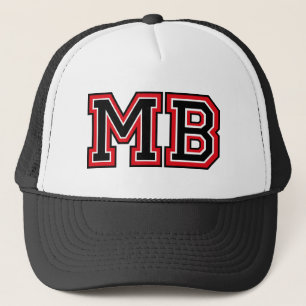 Gorra De Camionero Initals del monograma "MB"