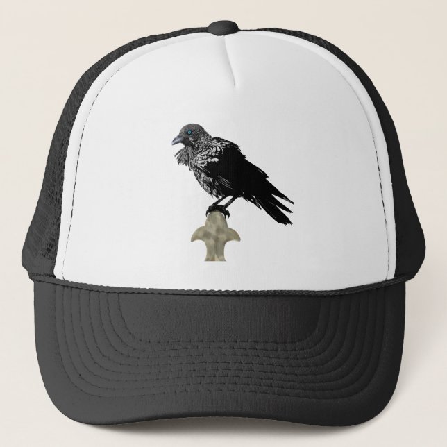 Gorra De Camionero Inked Raven (Anverso)