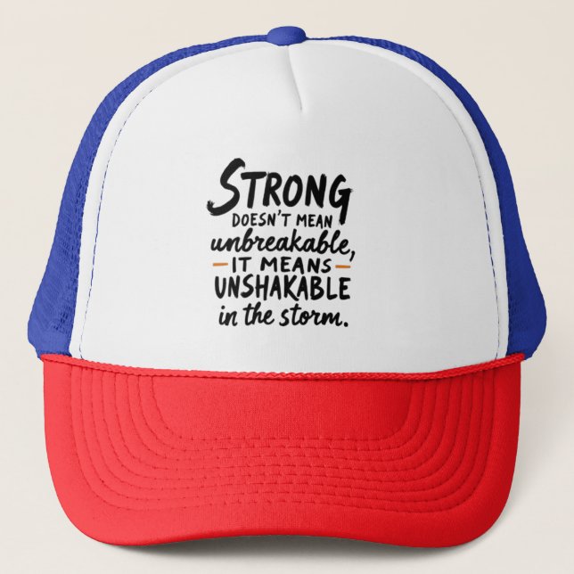 Gorra De Camionero Inquebrantable en la tormenta (Anverso)