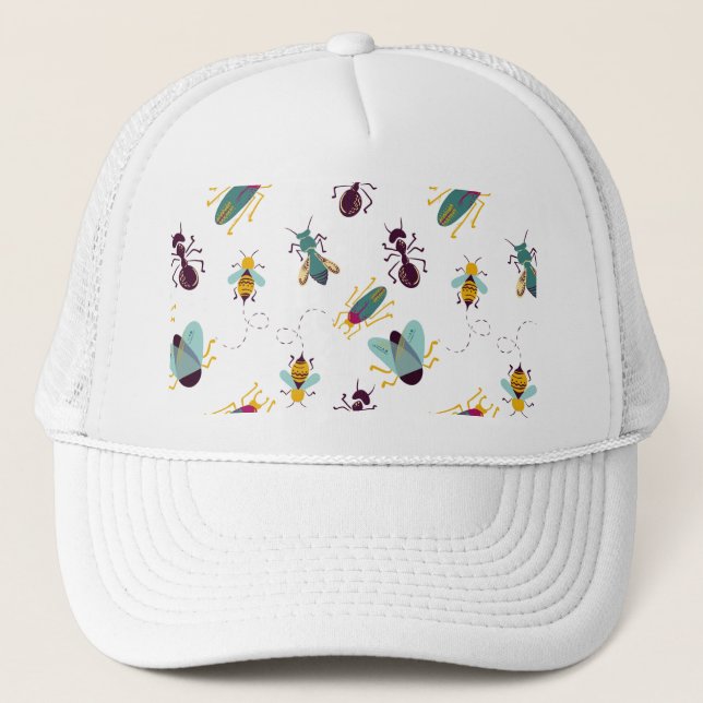 Gorra De Camionero insectos lindos de bichos pequeños (Anverso)