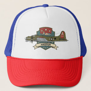 Gorra De Camionero Insignia de Avión Bombardero B-17 Vintage