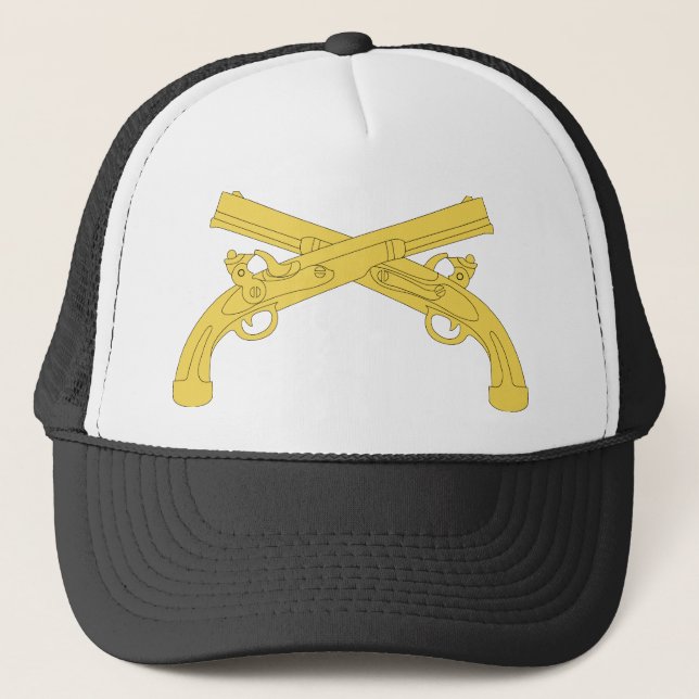Gorra De Camionero Insignia De La Policía Militar - Pistolas Cruzadas (Anverso)