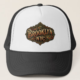 Gorra De Camionero Insignia de la silueta de Manhattan Nyc Est 1624 c