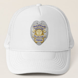 Gorra De Camionero Insignia del oficial - Blue Line fino