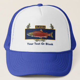 Gorra De Camionero Insignia del pescador del combate de Alaska