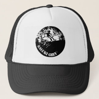 Gorra De Camionero insignia gris del saluki nueva