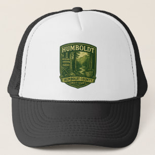 Gorra De Camionero Insignia Vintage del Condado de Humboldt “Tierra d