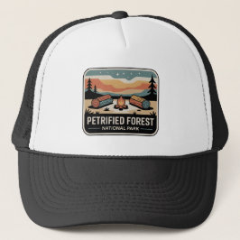 Gorra De Camionero Insígnia Vintage del Parque Nacional Bosque Petrif