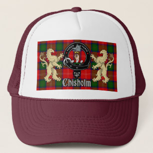 Gorra De Camionero Insígnia y Tartán del Clan Chisholm