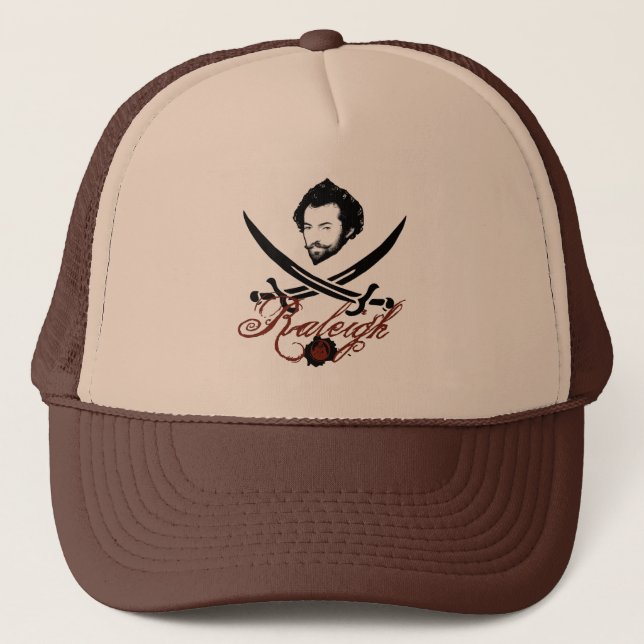 Gorra De Camionero Insignias del pirata de sir Walter Raleigh (Anverso)