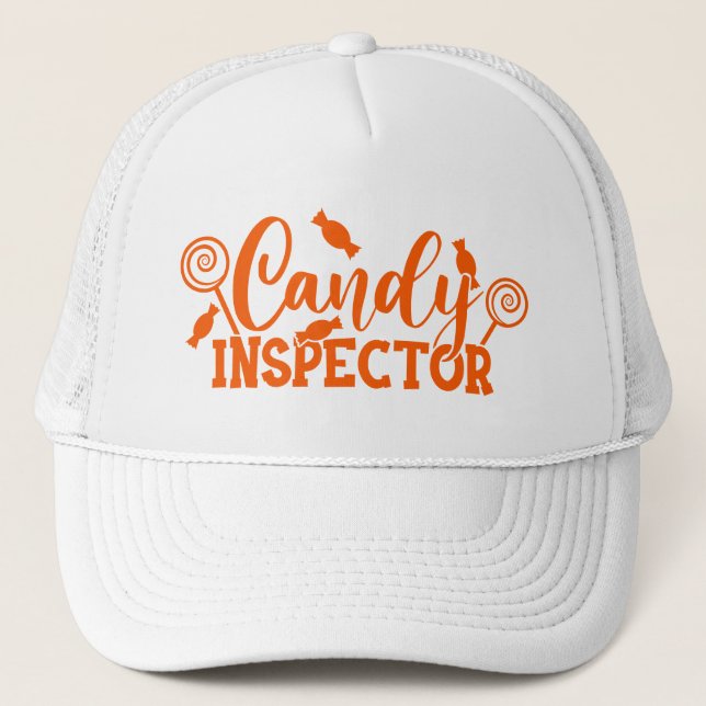 Gorra De Camionero Inspector de velas de Halloween (Anverso)