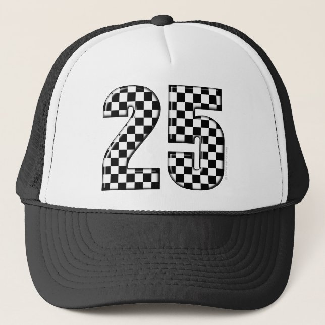 Gorra De Camionero inspectores número 25 el competir con auto (Anverso)