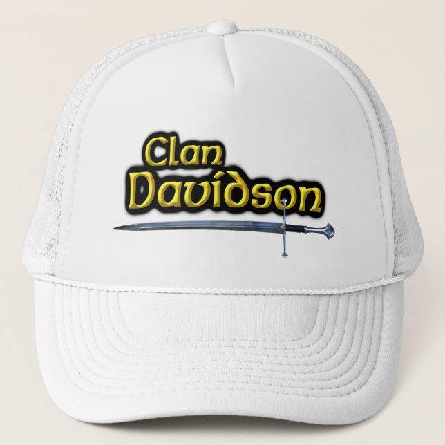 Gorra De Camionero Inspiración escocesa de Clan Davidson (Anverso)