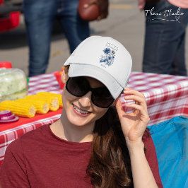 Gorra De Camionero Inspiración floral de color de agua de la feminida