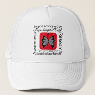 Gorra De Camionero Inspiraciones de mariposa de cáncer de cerebro