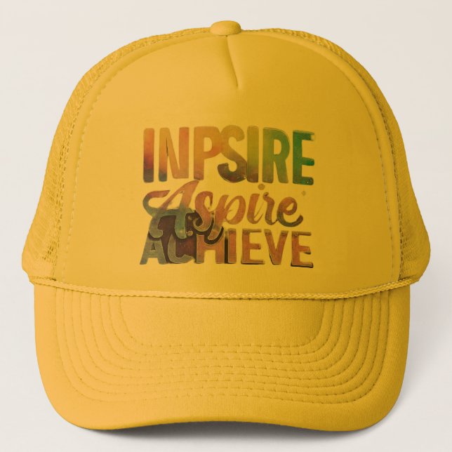 Gorra De Camionero "Inspire Aspire Achive" (Anverso)