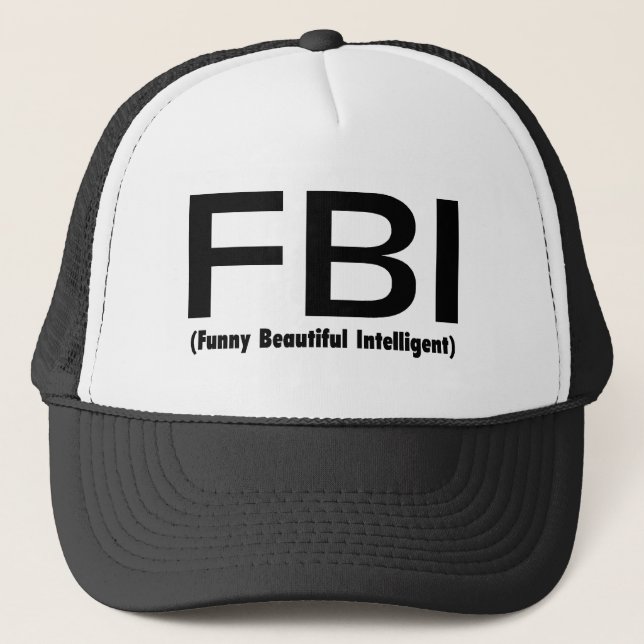 Gorra De Camionero Inteligente hermoso divertido del FBI (Anverso)