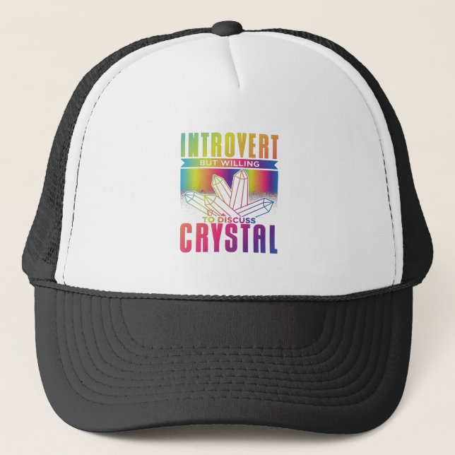 Gorra De Camionero Introvertido pero dispuesto a discutir el cristal (Anverso)