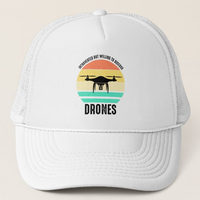 Gorra De Camionero Introvertido Pero Dispuesto A Discutir Los Drones (Anverso)