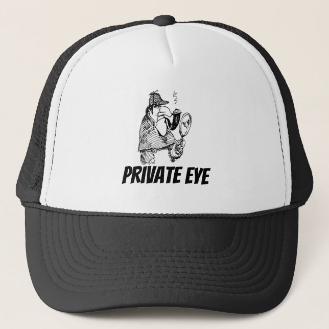 Gorra De Camionero Investigación de misterio, ojo privado, texto de e (Anverso)