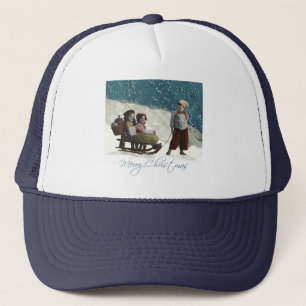 Gorra De Camionero Invierno de los niños de la época de la cosecha de