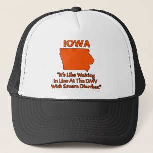 Gorra De Camionero Iowa - Como Esperar en la Cola del DMV...