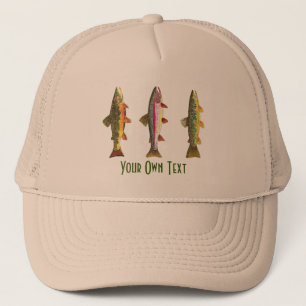 Gorra De Camionero Iquiología de la pesca de Personalizado 3 trucha