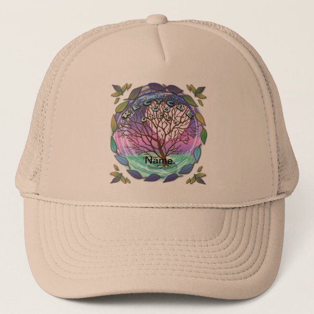 Gorra De Camionero Ir a reciclaje verde (Anverso)