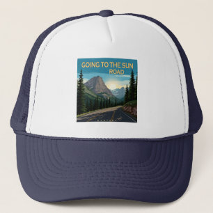 Gorra De Camionero Ir Al Paisaje De Sun Road Montana