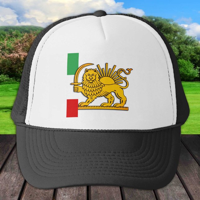 Gorra De Camionero Irán, bandera persa con león, Shah de Irán (Subido por el creador)