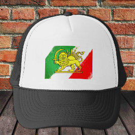 Gorra De Camionero Irán vintage, bandera persa con león, Shah de Irán