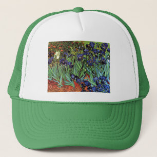 Gorra De Camionero Irises de Vincent van Gogh, Arte de Jardín Vintage