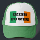 GORRA DE CAMIONERO IRISH POWER<br><div class="desc">IRISH POWER GREEN AND WHITE HAT</div>