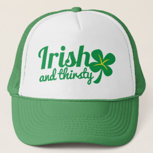 Gorra De Camionero IRISH y THIRSTY St patricks productos de bebida de
