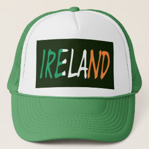 Gorra De Camionero Irlanda sobrepuesta en la bandera irlandesa