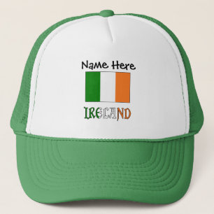 Gorra De Camionero Irlanda y Bandera Irlandesa Personalizadas 