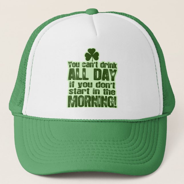 Gorra De Camionero Irlandés del día de St Patrick divertido (Anverso)