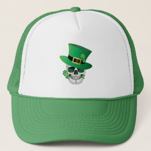 Gorra De Camionero Irlandés Leprechaun Skull