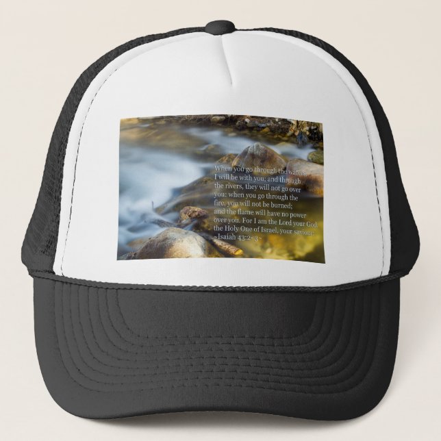 Gorra De Camionero Isaías 43:2-3 (Anverso)