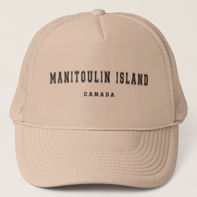 Gorra De Camionero Isla Canadá de Manitoulin (Anverso)