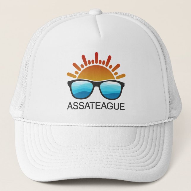 Gorra De Camionero Isla de Assateague Maryland Virginia Sunganteojos (Anverso)