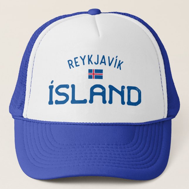 Gorra De Camionero Isla de Reykjavik (Islandia) con problemas (Anverso)