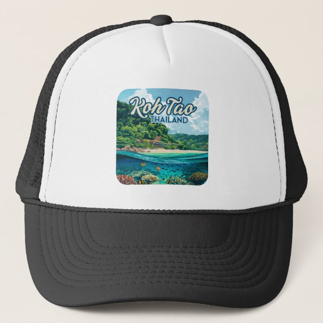 Gorra De Camionero Isla de submarinismo Koh Tao Tailandia Asia (Anverso)