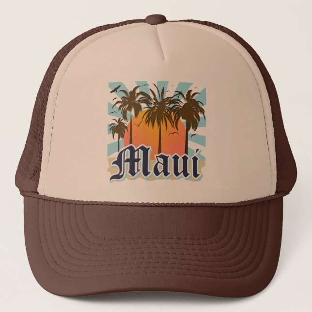 Gorra De Camionero Isla del recuerdo de Maui Hawaii (Anverso)