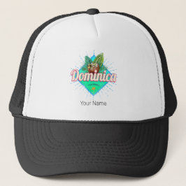 Gorra De Camionero Isla Dominica Caribe Retro Vintage