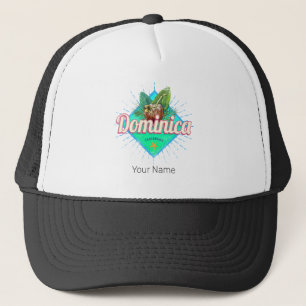 Gorra De Camionero Isla Dominica Caribe Retro Vintage