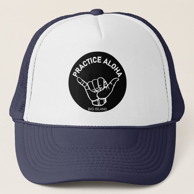 Gorra De Camionero Isla Grande - Practica Aloha Shaka (suelta) (Anverso)
