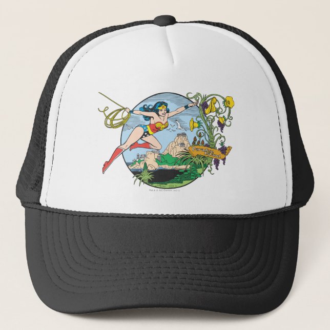 Gorra De Camionero Isla Paraíso de Mujeres Maravillas (Anverso)