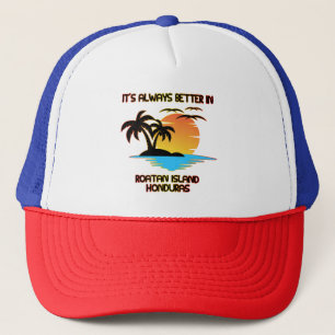 Gorra De Camionero Isla Roatan Caribe Playa Tropical Honduras
